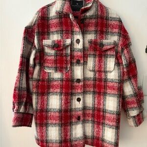 Bagatelle Red and White Plaid Shirt/Jacket